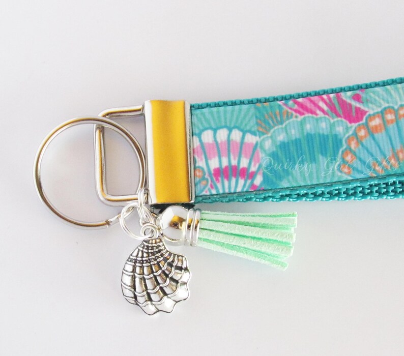 Seashell Key Fob Seashell Keychain Beach Key Fob Shell Etsy