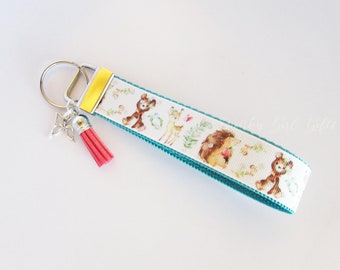 Woodland Animal Key Fob - Forest Animal Key Fob - Woodland Animal Keychain - Bear Key Fob - Deer Key Fob - Hedgehog Key Fob - Animal Gifts