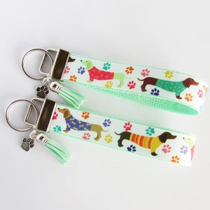 ONE Dachshund Key Fob - Dog Keychain - Dachshund Keychain - Dog In Sweaters Key Fob - Limited Edition Key Fob - Pet Keychain - Animal Key