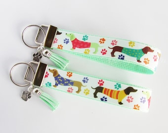 ONE Dachshund Key Fob - Dog Keychain - Dachshund Keychain - Dog In Sweaters Key Fob - Limited Edition Key Fob - Pet Keychain - Animal Key