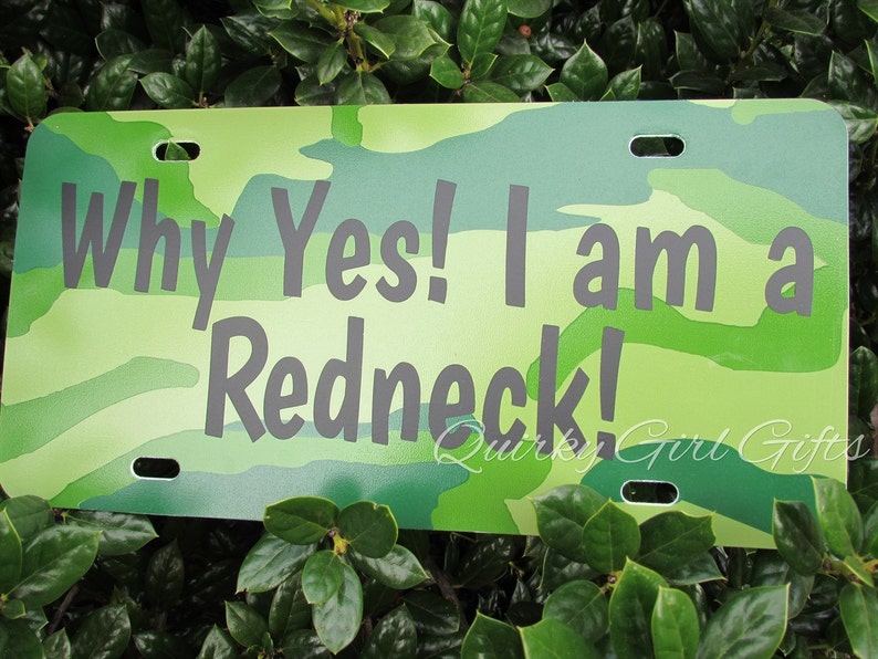 Green Camouflage Redneck License Plate Car Tag Gifts for - Etsy