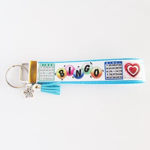 Porte-clés de bingo - porte-clés de bingo - porte-clés de soirée jeux - cadeau de bingo - prix de bingo - bracelet de bingo - cadeaux de bingo pour elle - carte de bingo