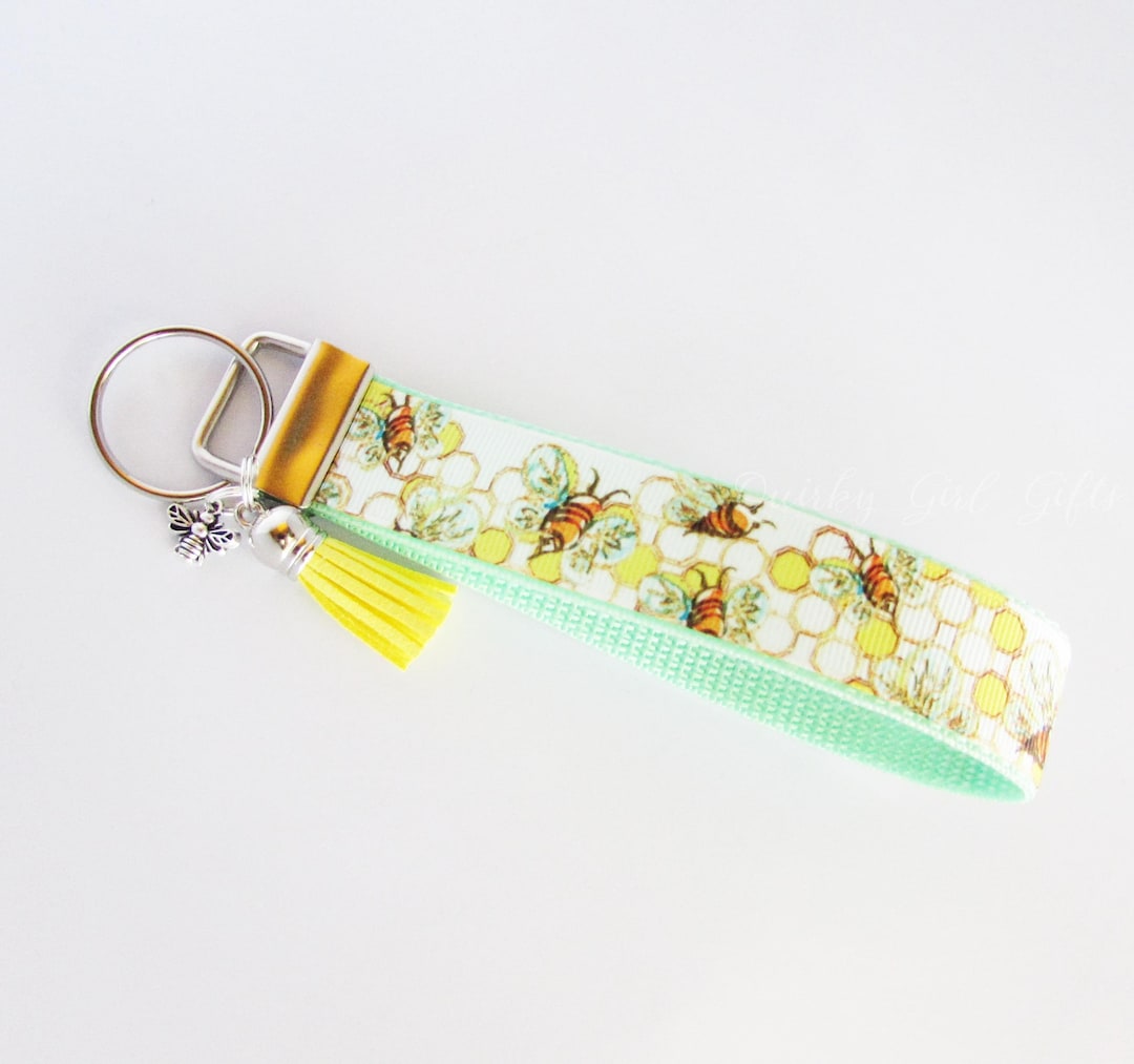 Bee Key Fob - Honeybee Keychain - Bee Gifts for Her - Gifts Under 10 ...