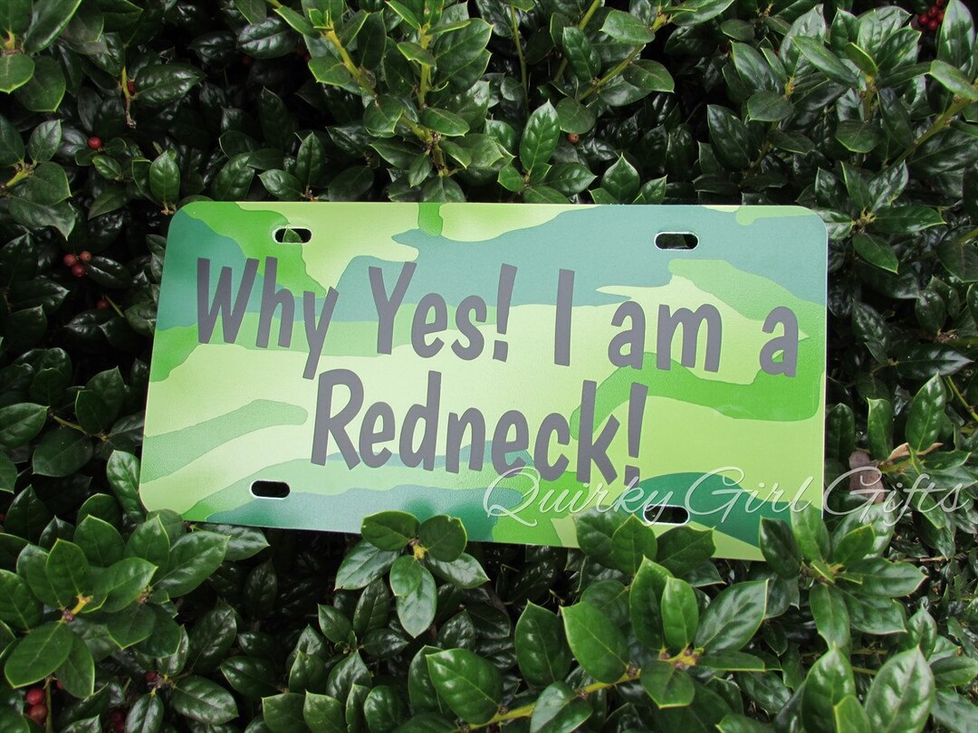 Green Camouflage Redneck License Plate Car Tag Gifts for - Etsy
