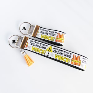 Crossing Guard Key Fob - Crossing Guard Keychain - Crossing Guard Wristlet - Gifts For Him - Gifts For Her - Safety Guard - School Crossing