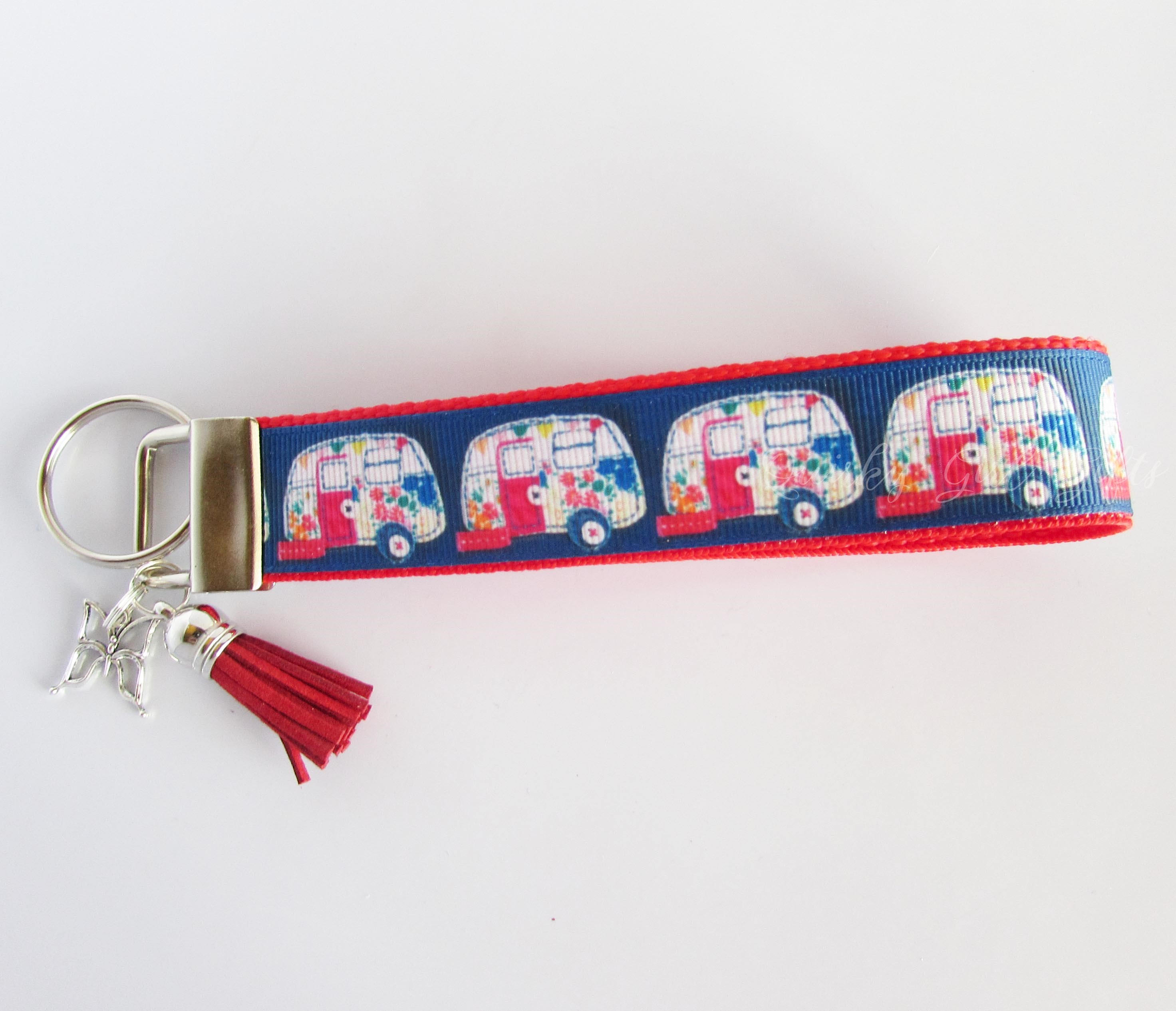 Camper Key Holder Happy Camper Keychain Vintage Trailer Etsy