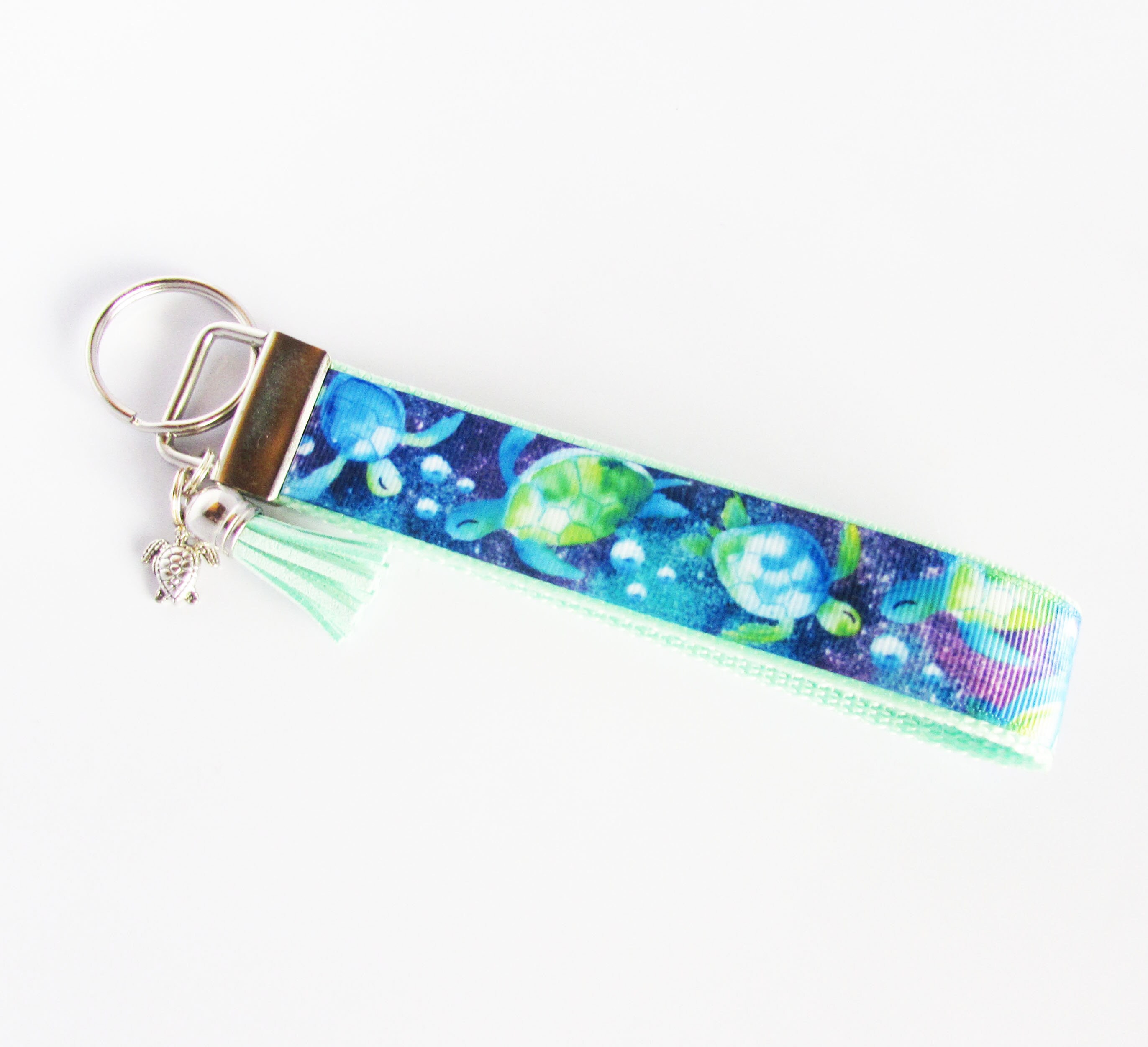 Sea Turtle Key Fob - Sea Turtle Keychain - Sea Turtle Wristlet - Marine ...