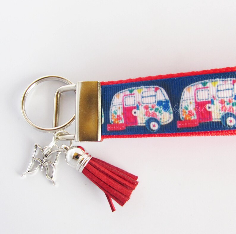 Camper Key Holder Happy Camper Keychain Vintage Trailer Etsy