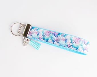 Coral Key Fob Wristlet - Coral Reef Keychain