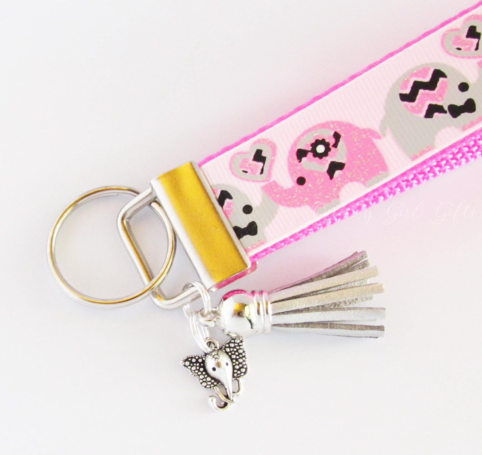 Elephant Key Fob Elephant Keychain Lucky Elephant Key Etsy