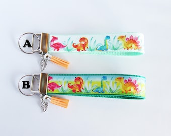 Dinosaur Key Fob – Prehistoric Animal Wristlet with Charm