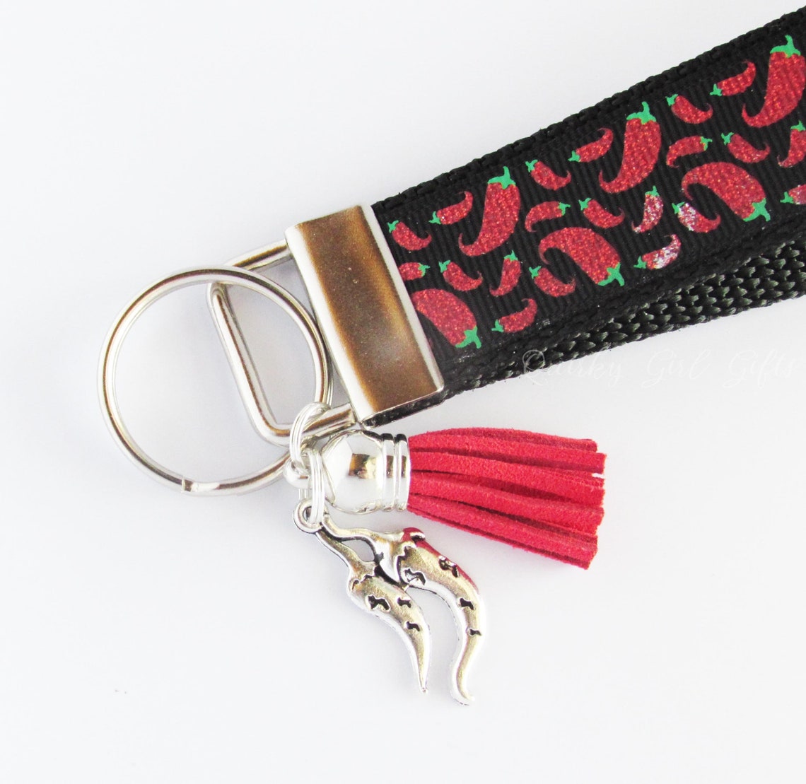 Red Chili Pepper Key Fob Chili Pepper Keychain Spicy Red Etsy