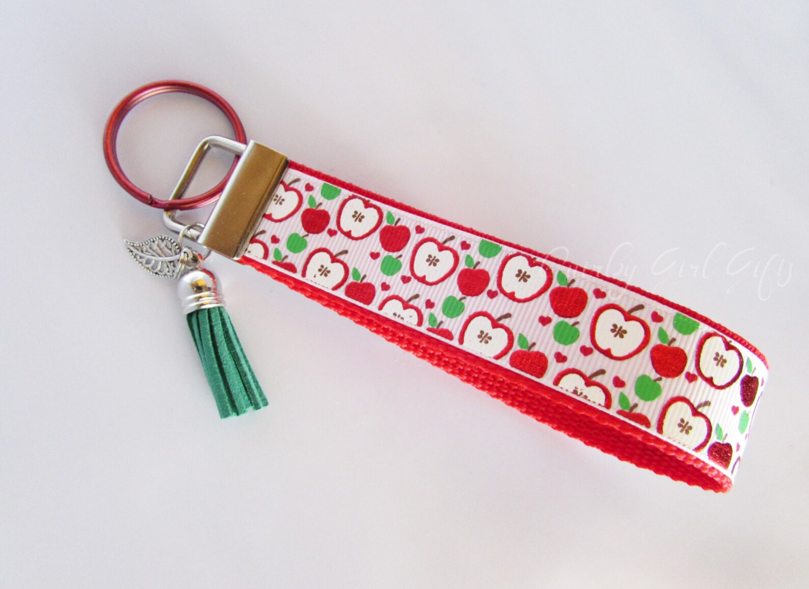 Apple Key Fob Apple Key Chain Teacher Gift Apple Key Etsy