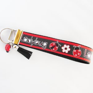 Ladybug Key Fob - Ladybug Gifts Under 10 - Lady Bug Wristlet - Lady Bug Keychain - Bug Gifts For Her - Insect Key Fob - Lady Bug Key Fob