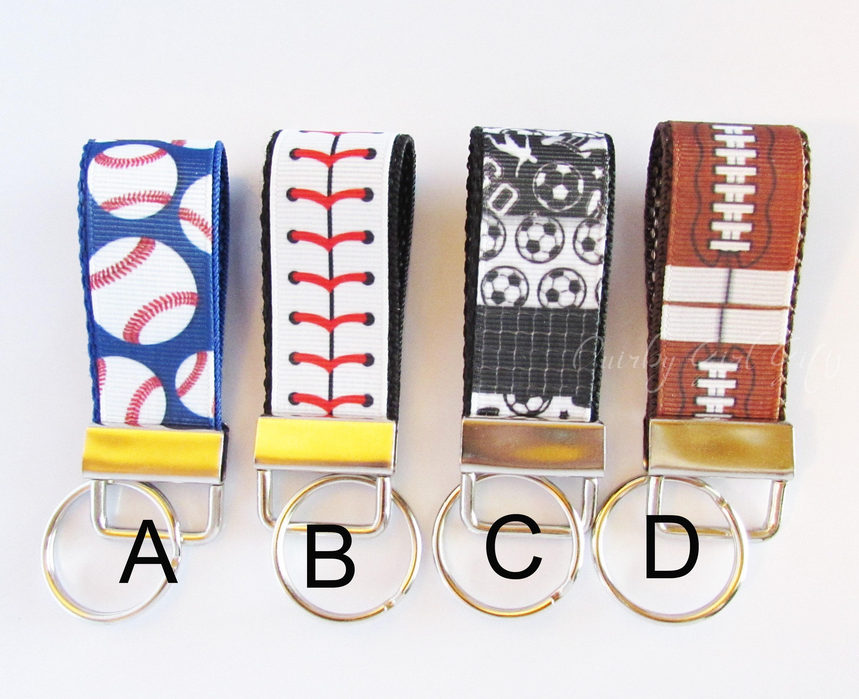 Sports Key Fob Baseball Key Fob Soccer Key Fob Football Etsy