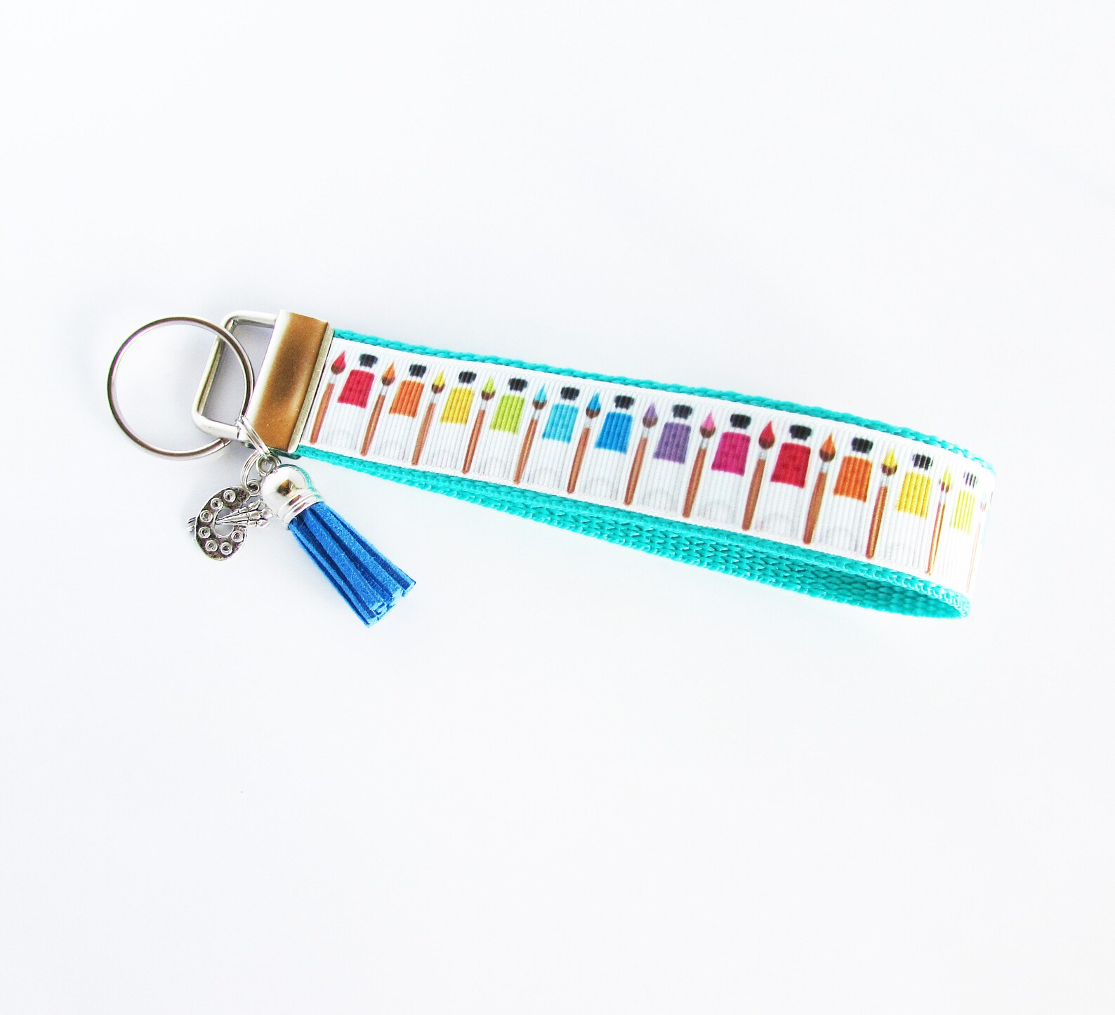 Artist Key Fob Art Supply Keychain Paint & Brush Key Fob Etsy