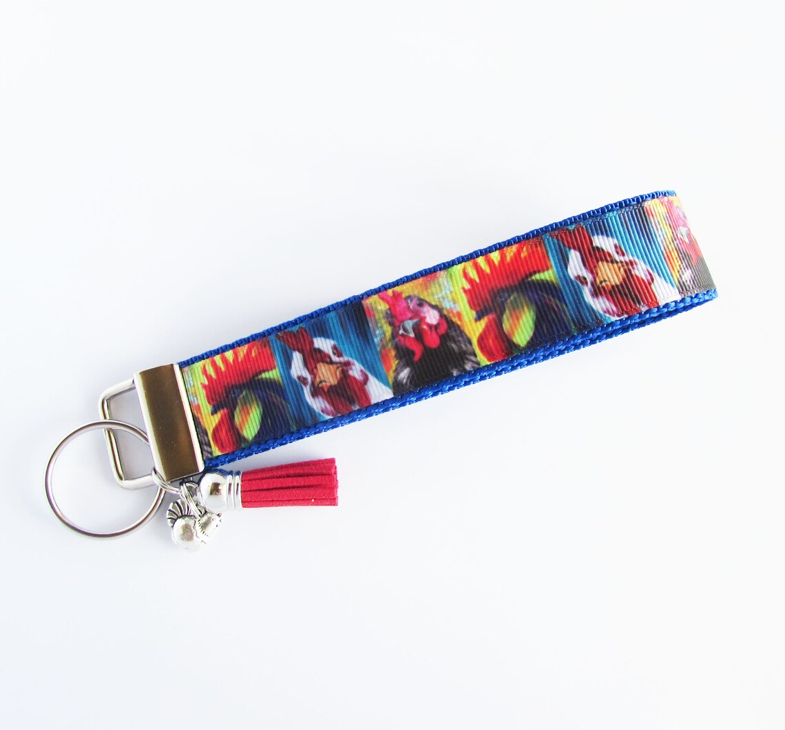 Rooster Key Fob Rooster Keychain Chicken Key Fob Rooster Etsy