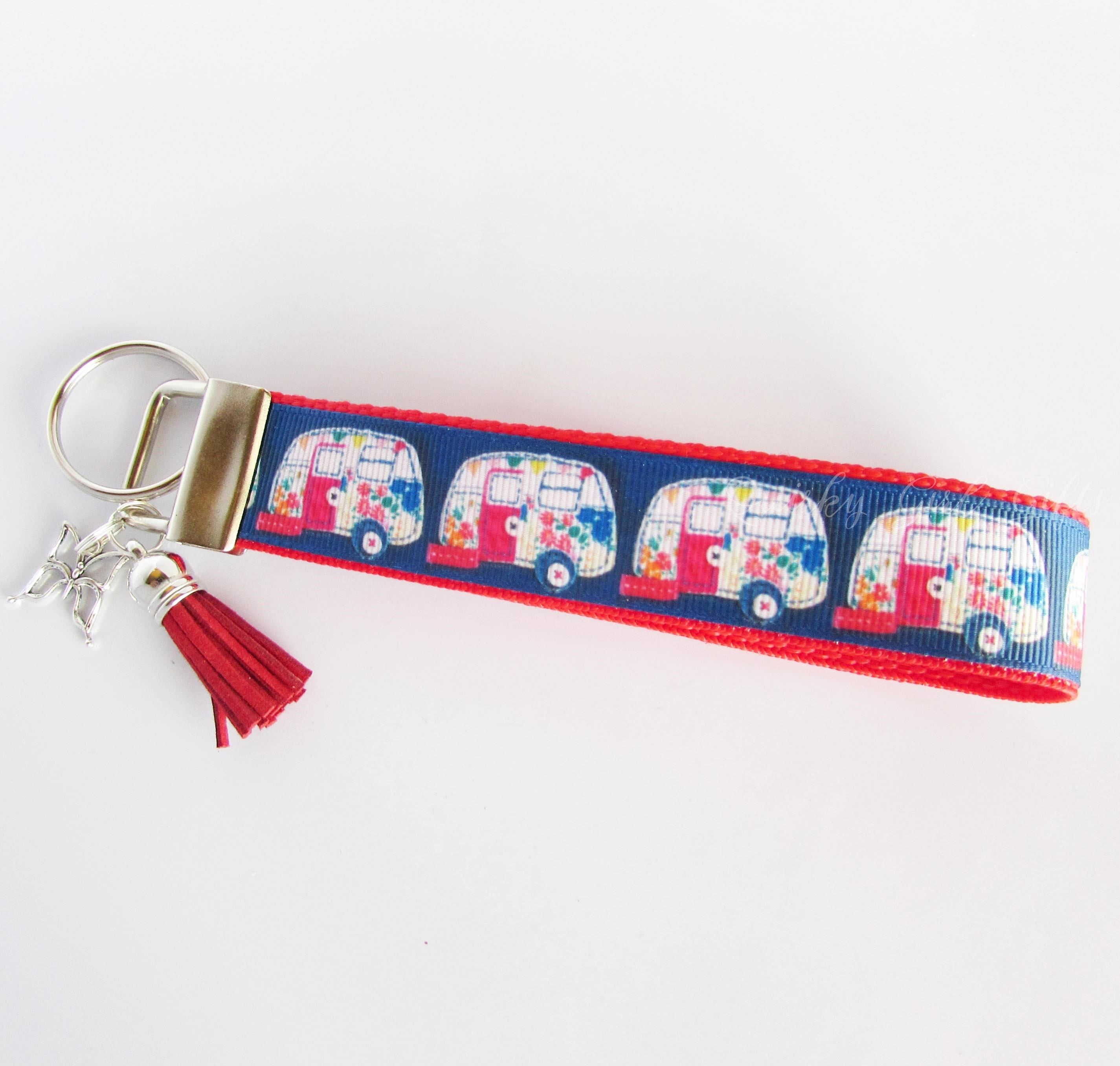 Camper Key Holder Happy Camper Keychain Vintage Trailer Etsy