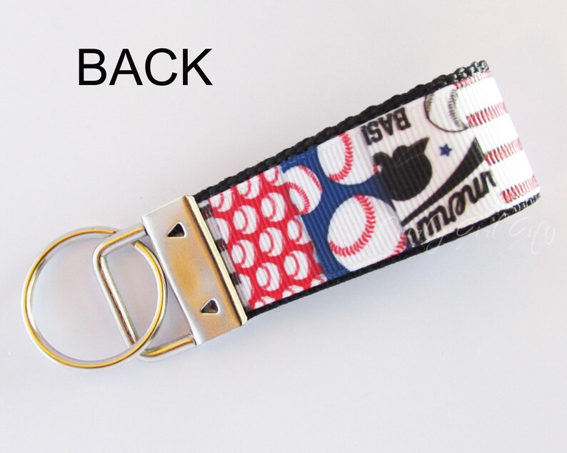 Sports Key Fob Baseball Key Fob Baseball Keychain Etsy