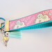 Clouds and Balloon Key Fob - Up Up and Away Key Fob - Hot Air Balloon Wristlet - Cloud Key Holder - Tassel Cloud Hot Air Balloon Key Chain