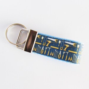 Tools Key Fob - Tools Keychain - Carpenter Gifts For Him - Gifts For Dad - Hammer Saw Screwdriver Drill Wrench Key Fob - Mechanic - Handyman