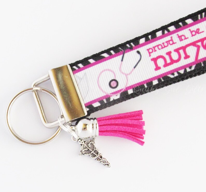 Nurse Key Fob Proud to Be a Nurse Key Chain Nurse Gift Etsy