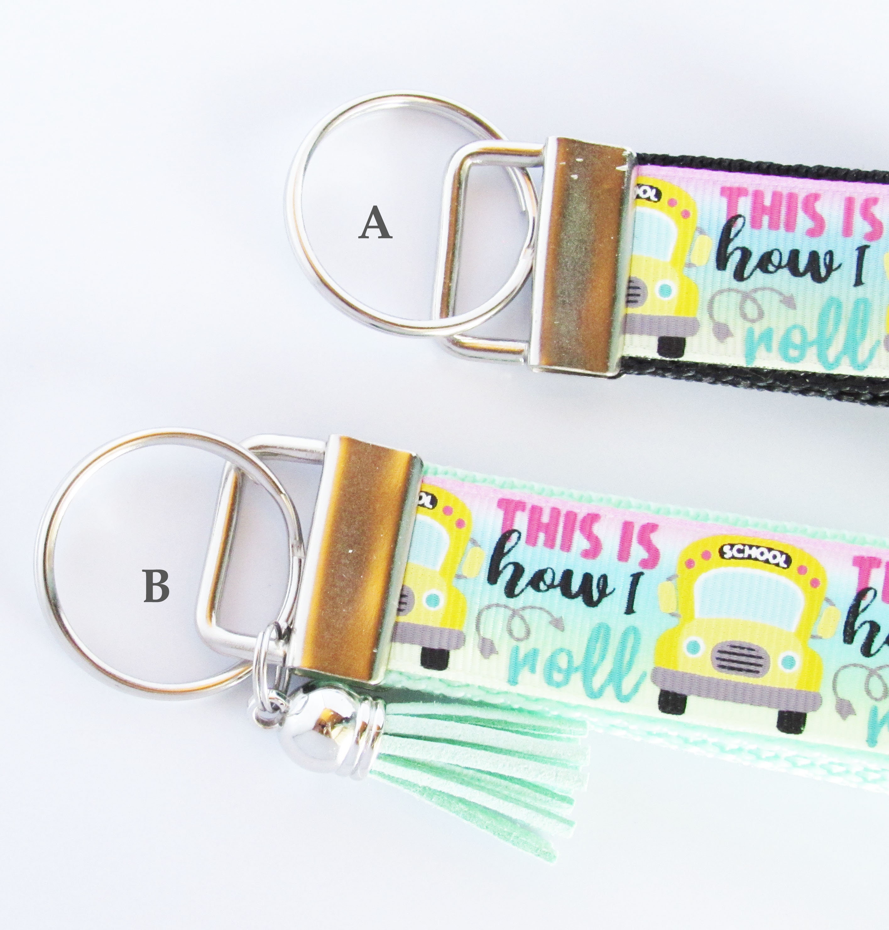 Rainbow Bus Driver Key Fob - School Bus Driver Keychain - Bus Gifts ...