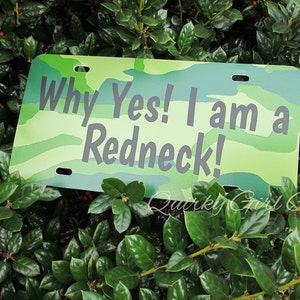 Green Camouflage Redneck License Plate Car Tag Gifts for - Etsy