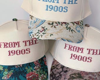 From the 1900s hat | Vintage brim l Embroidered SnapBack
