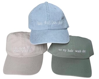 Unstructured caps | baseball cap | cute saying | funny saying