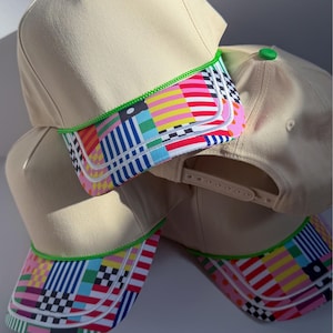 Custom Embroidered Color Block Patchwork Hat | Fun Colorful SnapBack cap