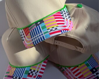 Custom Embroidered Color Block Patchwork Hat | Fun Colorful SnapBack cap