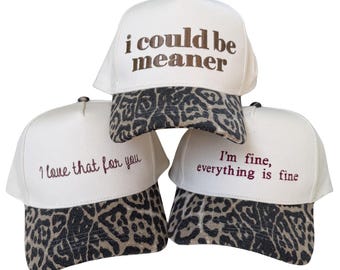 Custom Embroidered Leopard Brim Hat | SnapBack cap
