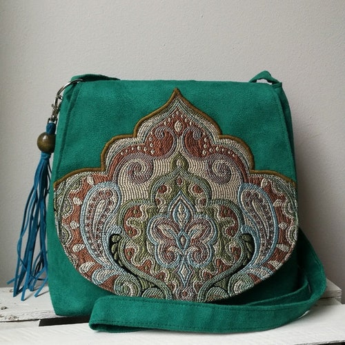Boho Crossbody Bag Vegan Messenger Bags Oriental Bag Hippie Etsy