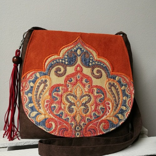 Boho Crossbody Bag Vegan Messenger Bags Oriental Bag Hippie Etsy