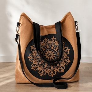 Bequeme, praktische Alltagstasche für Arbeit, Schule, Einkaufen, stilvolles Boho-Accessoire, Sommertasche, Reisetasche, Geschenk für Boho-Stil-Liebhaber
