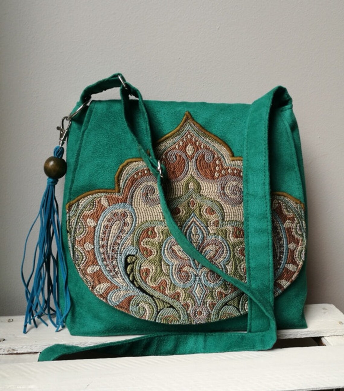 Boho Crossbody Bag Vegan Messenger Bags Oriental Bag Hippie Etsy