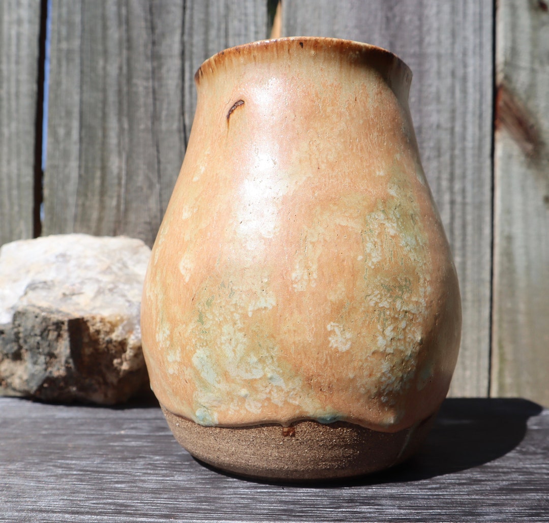 Flower Vase Hand Glazed Ceramic Flower Pot Nutmeg Glazed Handmade Pottery Afiyah Ceramics Etsy