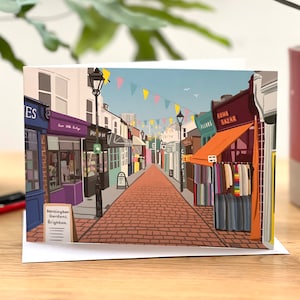Carte de voeux North Laine, Brighton Lanes