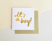 It's a boy! - Newborn card // Gold foil card