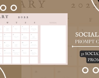 Author Social Media Prompts: 31-Day Content Calendar