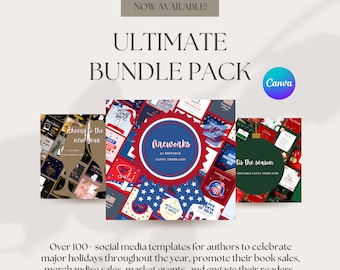 Holiday Social Media Canva Templates for Authors