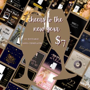 New Year's Author Instagram Canva Templates | New Years Templates | Author Social Media