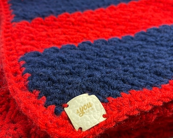 Crochet Baby Pram Blanket // Customisable // Footy