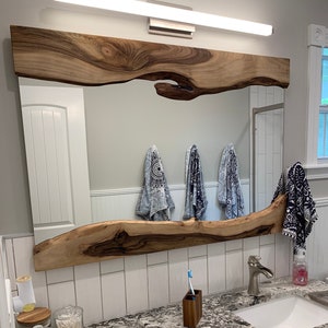 Vanity mirror - Bathroom mirror - Rustic vanity mirror - Wooden mirror