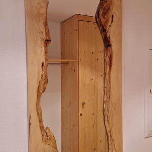 Espejo de pared moderno - Espejo de madera con borde natural imagen 9