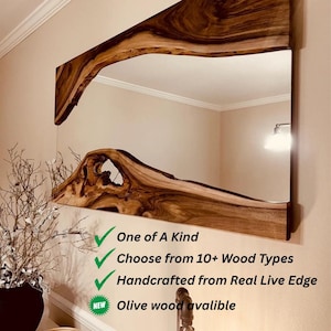 Wood Mirror - Wooden Rustic Mirror