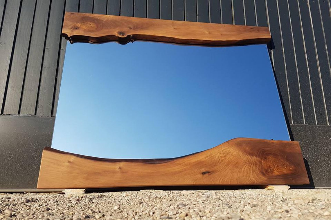 Modern Wall Mirror Wooden Live Edge Mirror Etsy Canada