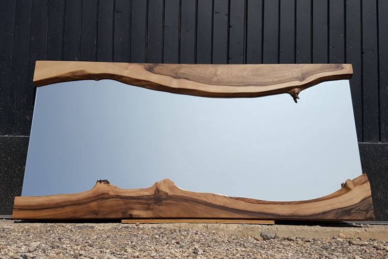 Wood Mirror Wooden Rustic Mirror image 2