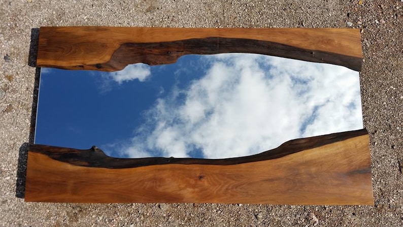 Wood Mirror Wooden Rustic Mirror image 1